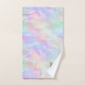 Modern iriserend opaal stijlvol monogram Logo Bad Handdoek (Handdoek)