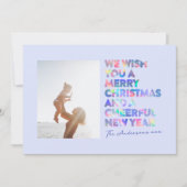 MODERN IRISEREND | VROLIJK KERSTFEEST EN NIEUWJAAR FEESTDAGENKAART (Voorkant)