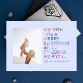 MODERN IRISEREND | VROLIJK KERSTFEEST EN NIEUWJAAR FEESTDAGENKAART