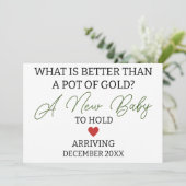 Modern is beter dan een pot gouden zwangerschap aankondiging (Staand voorkant)
