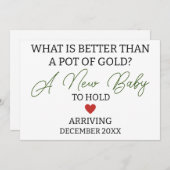 Modern is beter dan een pot gouden zwangerschap aankondiging (Voorkant / Achterkant)