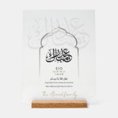 Modern Islamitisch Eid Mubarak Acryl Bord Arabisch (Voorkant)