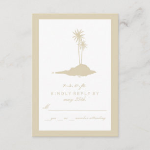 Modern Island Beach Bruiloft RSVP - Zand