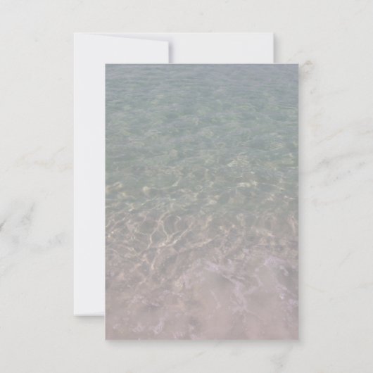 Modern Island Water Beach Wedding RSVP (Achterkant)