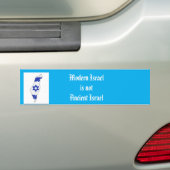Modern Israel Bumpersticker (Op auto)