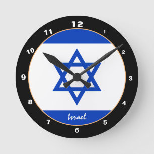 Modern Israel Flag, Israel Home / design Ronde Klok