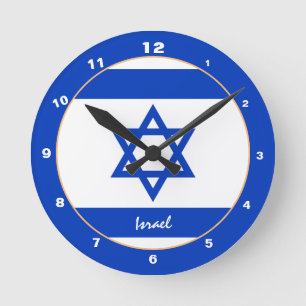 Modern Israel Flag, Israel Home / design Ronde Klok