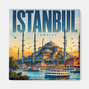🌅 Modern Istanbul Silhouet Stadsstijl 🌅 Magneet