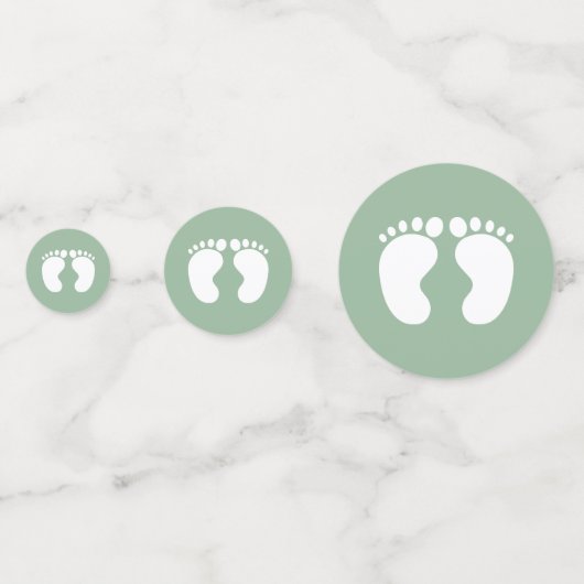 Modern It a boy baby shower groen genderneutraal Confetti (Voorkanten)