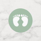 Modern It a boy baby shower groen genderneutraal Confetti (Kleine voorkant)