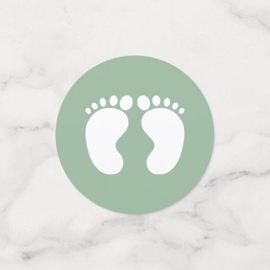 Modern It a boy baby shower groen genderneutraal Confetti (Kleine voorkant)