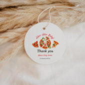 Modern Italiaans Baby shower voor Slice Slice Slic Bedankjes Labels