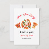 Modern Italiaans Baby shower voor Slice Slice Slic Bedankkaart (Voorkant)