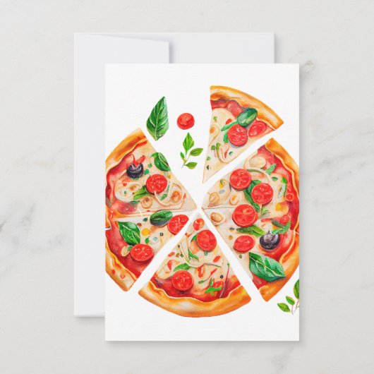 Modern Italiaans Baby shower voor Slice Slice Slic Bedankkaart (Achterkant)