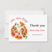 Modern Italiaans Baby shower voor Slice Slice Slic Bedankkaart (Voorkant)