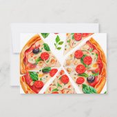 Modern Italiaans Baby shower voor Slice Slice Slic Bedankkaart (Achterkant)