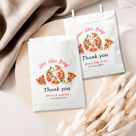 Modern Italiaans Baby shower voor Slice Slice Slic Bedankzakje