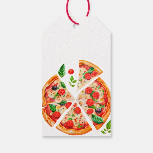 Modern Italiaans Baby shower voor Slice Slice Slic Cadeaulabel (Achterkant)