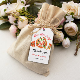 Modern Italiaans Baby shower voor Slice Slice Slic Cadeaulabel