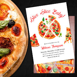 Modern Italiaans Baby shower voor Slice Slice Slic Kaart