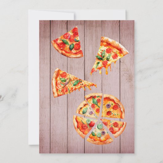 Modern Italiaans Baby shower voor Slice Slice Slic Kaart (Achterkant)