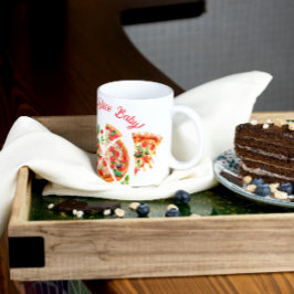 Modern Italiaans Baby shower voor Slice Slice Slic Koffiemok