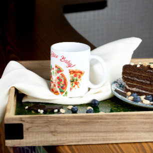 Modern Italiaans Baby shower voor Slice Slice Slic Koffiemok