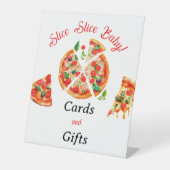 Modern Italiaans Baby shower voor Slice Slice Slic Reclamebord Met Voetstuk (Voorkant)