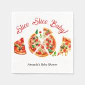 Modern Italiaans Baby shower voor Slice Slice Slic Servet (Voorkant)