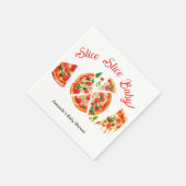 Modern Italiaans Baby shower voor Slice Slice Slic Servet (Hoek)