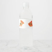 Modern Italiaans Baby shower voor Slice Slice Slic Waterfles Etiket (Achterkant)