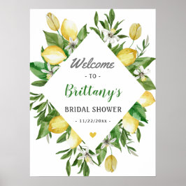 Modern Italiaans Bruilofts Bruidsshower Welkom Bor Poster