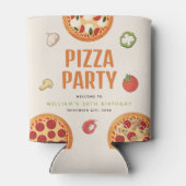 Modern & Italiaans elke gelegenheid Pizza Party Blikjeskoeler (Achterkant)