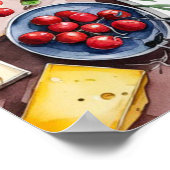 Modern Italiaans Italiaans eten baby shower welkom Poster (Hoek)