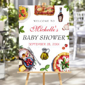 Modern Italiaans Italiaans eten baby shower welkom Poster