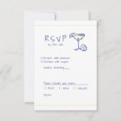 Modern Italiaans Mediterraan limoncello RSVP Kaartje (Voorkant)