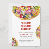 Modern Italiaans Slice Pizza Baby shower Kaart (Voorkant)