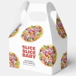 Modern Italiaans Slice Pizza Boy Baby shower Bedankdoosjes