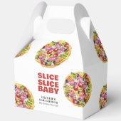 Modern Italiaans Slice Pizza Boy Baby shower Bedankdoosjes (Achterkant)