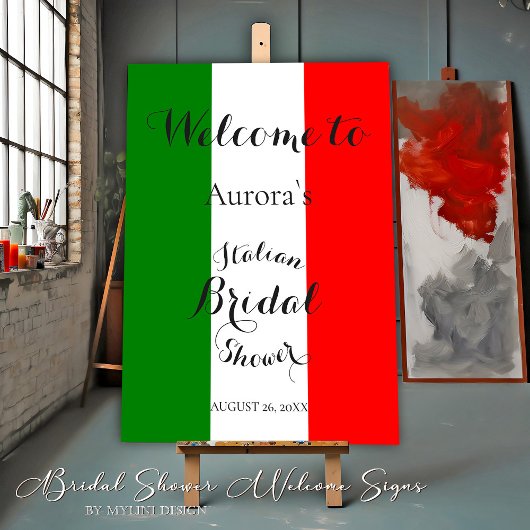 Modern Italiaans Vrijgezellenfeest Welkomstbord Poster