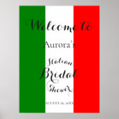 Modern Italiaans Vrijgezellenfeest Welkomstbord Poster (Voorkant)
