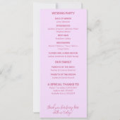 Modern Italiaans zomerhuwelijksprogramma (Achterkant)