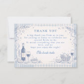 Modern Italian Ciao Miss Bridal Shower Bedankkaart (Voorkant)