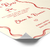 Modern Italian Open Bar Wedding Sign Poster (Hoek)