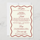 Modern Ivoor Alles In Een Kleurrijke Retro Bruilof Kaart (Achterkant)