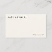 Modern Ivoor Business Professional QR Code Busine Visitekaartje (Voorkant)