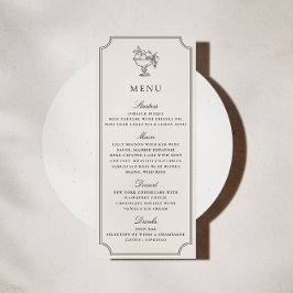 Modern Ivoor Dubbel Kader Elegant Trouwmenu Kaart
