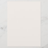 Modern Ivoor Monogrammed Bruiloft Menu (Achterkant)