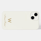 Modern Ivoor Schrift Monogram Case-Mate iPhone Case (Achterkant (horizontaal))