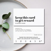 Modern Ivoor Zwart Wit Beauty Bold Salon Klantenkaartje